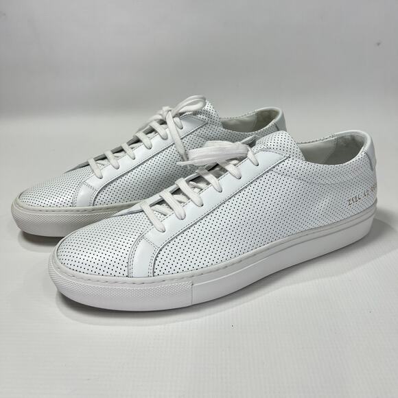 NEW COMMON PROJECTS Achilles Perforated Sneakers White Leather EU 42 US 9 Shoes main image 5